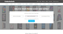 Desktop Screenshot of codes2unlock.com